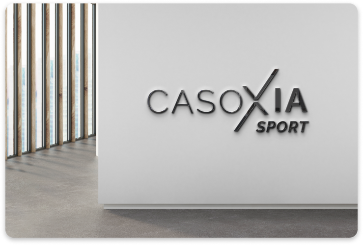 votre gestionnaire de patrimoine pour sportif Casoxia Sport logo sur le mur